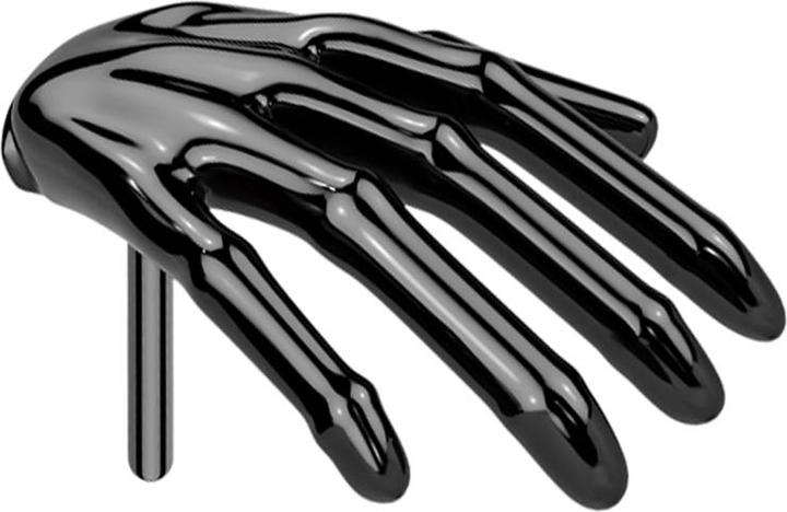 Star Piercing Threadless Skelett Hand schwarz (ohne Messing, Titan G23)