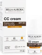 Actual product image Bella Aurora CC CREAM anti-manchas tono medio SPF50+ 30 ml (Sun cream face, SPF 50+, 30 ml, 30 g)