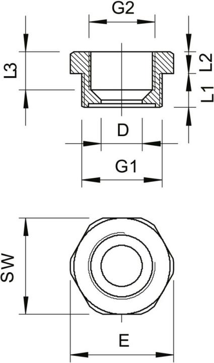 Produktbild OBO Bettermann Reduktion 107 R M32-12 PA lichtgrau