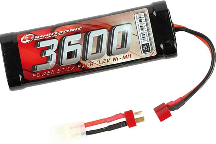 Actual product image Robitronic ni-mh 7.2volt 3600mah stick pack battery (7.20 V, 3600 mAh)