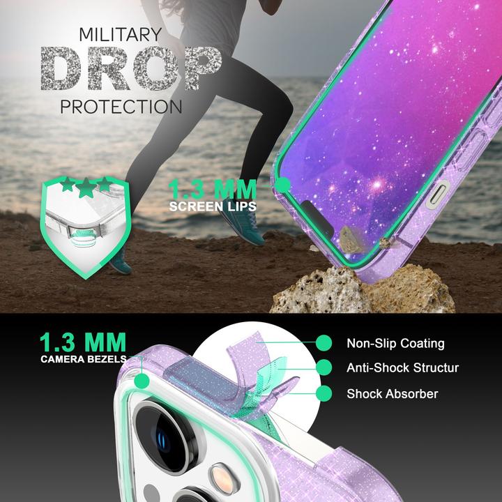Actual product image Nalia Glitter cover (Apple iPhone 14)