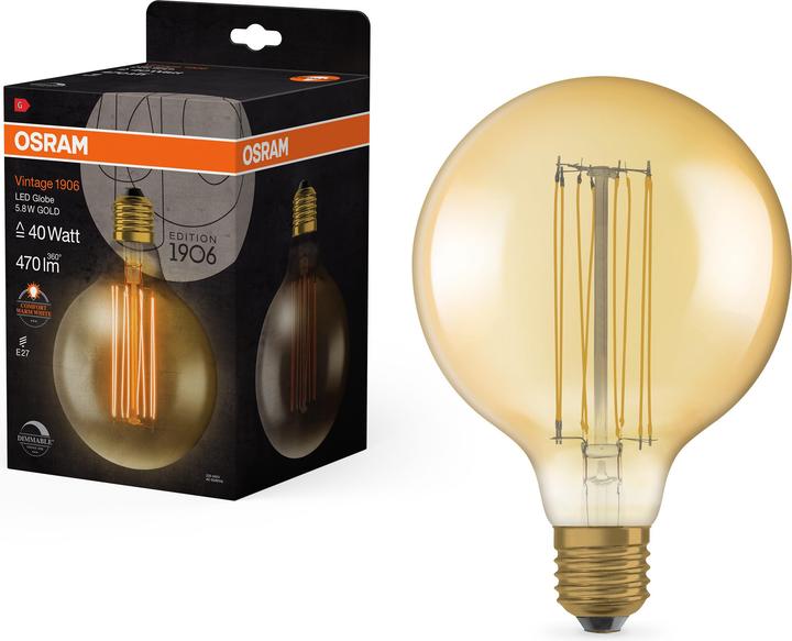 Produktbild Osram Vintage 1906 (E27, 5.80 W, 470 lm, 1 x, G)