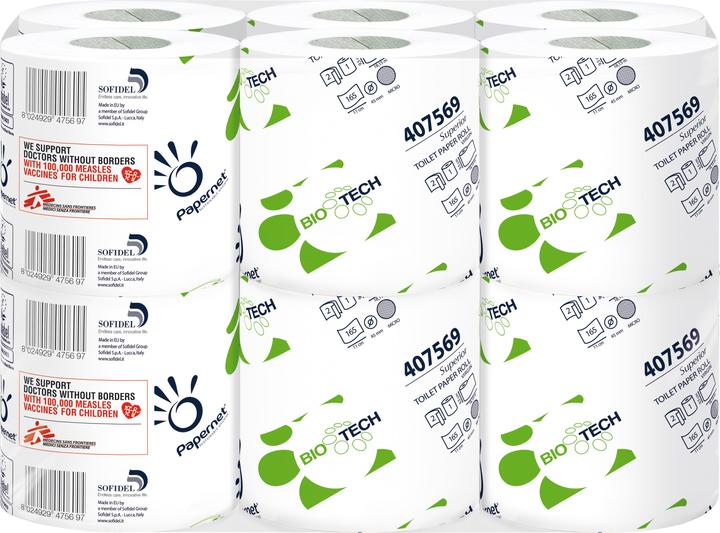 Produktbild Papernet 2-lg Zellstoff, 8 x 12 Ro., 165 Bl. SUPERIOR BIO White Micro ECO (12 x)