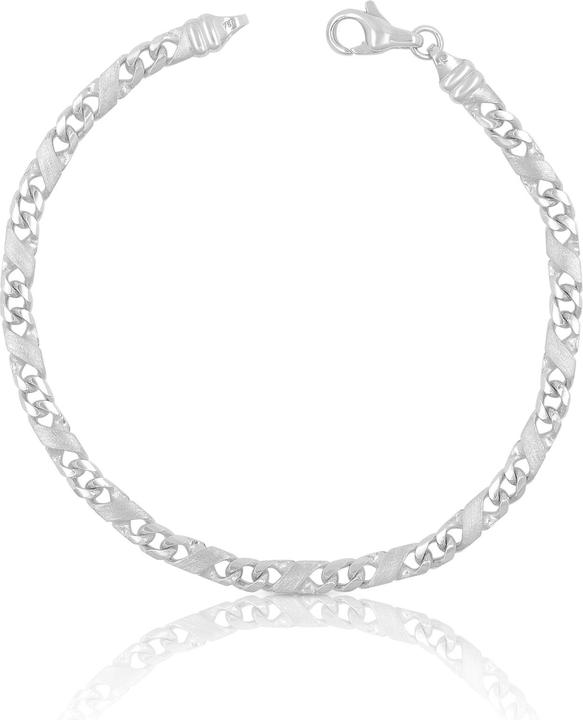 Muau 8er-Kette (19 cm, Weissgold)