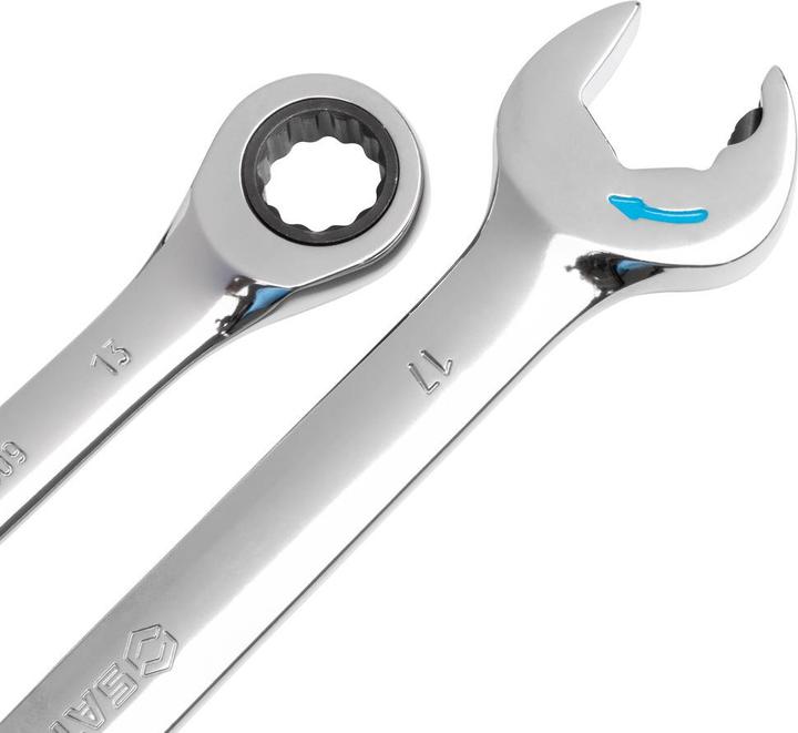Productafbeelding SATA KLUCZE PŁASKO-OCZKOWE Z PODWÓJNĄ GRZECHOTKĄ ZESTAW 3 szt / 10, 13, 17mm (17 mm, 10 mm, 13 mm)