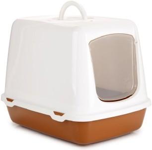 Produktbild Savic Toilette Oscar Braun/Weiss 50x (Katzenklo offen)