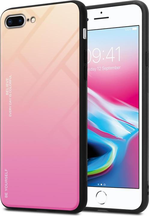 Productafbeelding Cadorabo TPU 2 kleuren glasdekking (Apple iPhone 7 Plus, Apple iPhone 8 Plus, Apple iPhone 7s Plus)