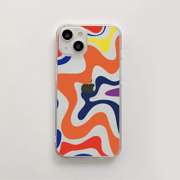 Produktbild PhoneLook Hülle Gummi Silikon farbige Wellen Margarita (Apple iPhone 15 Pro Max)