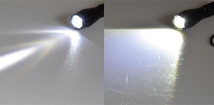 Actual product image Chilitec LED torch CTL10 Zoom, 10 W, black, 350 lm, 136x37 mm (13.60 cm, 350 lm)