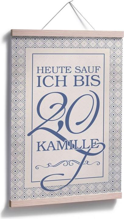 Produktbild Trenddeko Heute sauf ich bis 2,0 Kamille (60 x 90 cm)