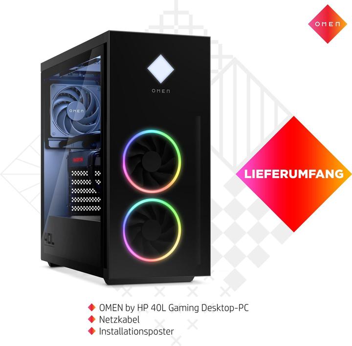 Image du produit HP PC de jeu Omen 40L GT21-1016ng (AMD Ryzen 7 7800X3D, 32 Go, 1000 Go, GeForce RTX 4070 Ti Super)
