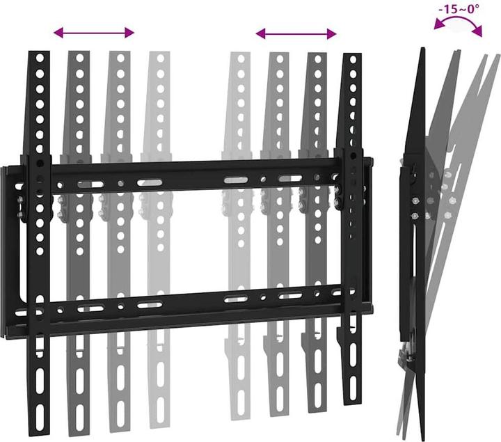 Image du produit VidaXL Support TV mural 26-63 pouces écran Max VESA 400x400 mm 30kg (Plafond, 63", 40 kg)