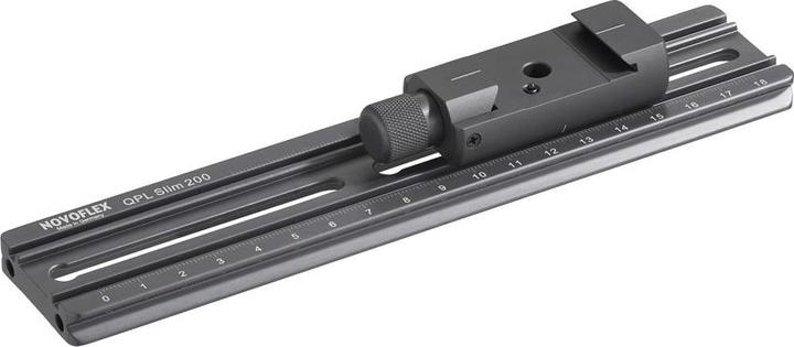 Actual product image Novoflex Clamp plate Slim 200x39mm with mounted QMOUNT Mini
