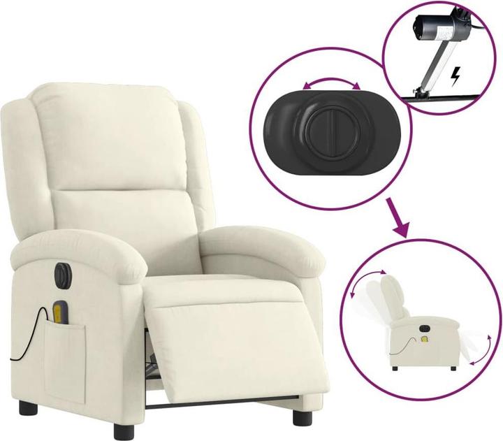 Produktbild VidaXL Massagesessel Elektrisch Samt