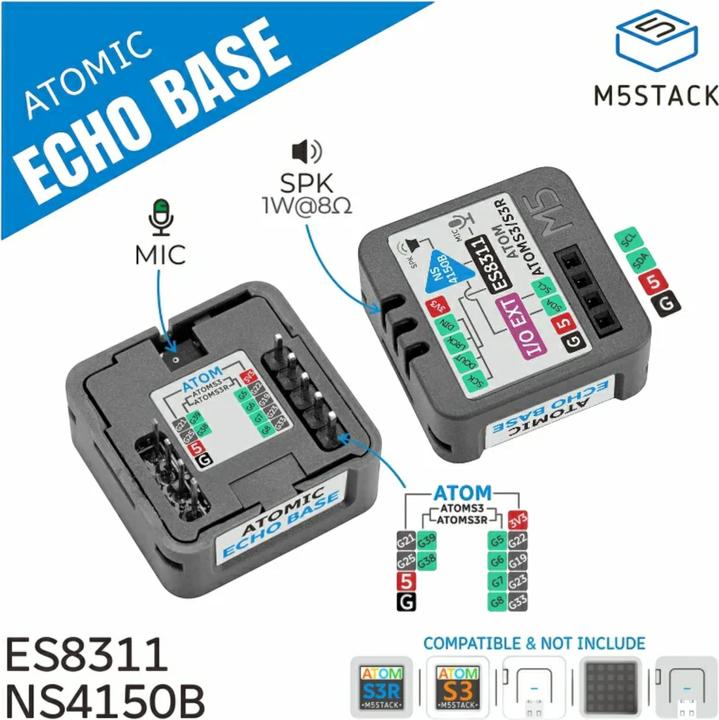 Produktbild M5Stack Atomic Echo Base mit Mikrofon und Lautsprecher