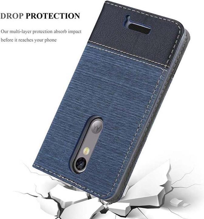Produktbild Cadorabo Book Jeans Optik Cover (Motorola Moto X3)