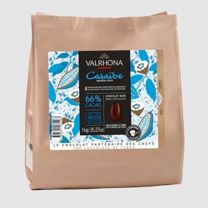 Actual product image Valrhona Caribbean beans 66% (1kg) (1 x)