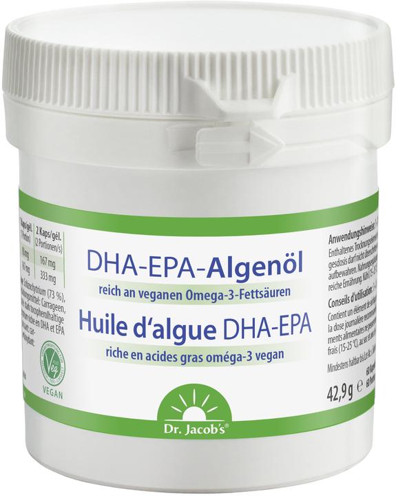Actual product image Dr. Jacob's DHA-EPA algae oil (60 Piece, Capsules, 62 g)