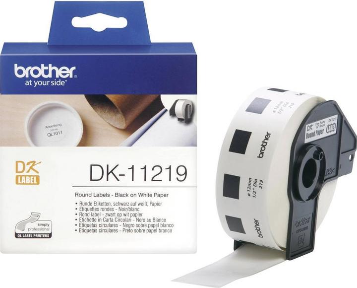 Actual product image Brother DK-11219 Round paper labels