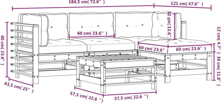 Produktbild VidaXL Garten-Lounge-Set