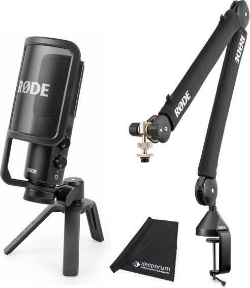 Actual product image RØDE NT-USB+ - Microphone with PSA1+ - Articulated arm and cloth