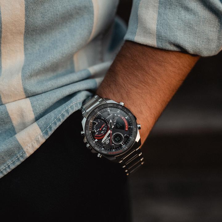 Immagine prodotto Casio Edifice ECB-900DB-1AER Orologio - Staal - Zilverkleurig - 44 mm (Orologio digitale, Orologio da polso analogico, Cronografo, 46 mm)