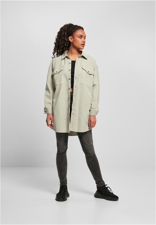 Actual product image Urban Classics Ladies Long Corduroy Overshirt (S)