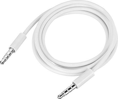 JTI Câble auxiliaire - blanc (1 m, Jack 3,5 mm (AUX))