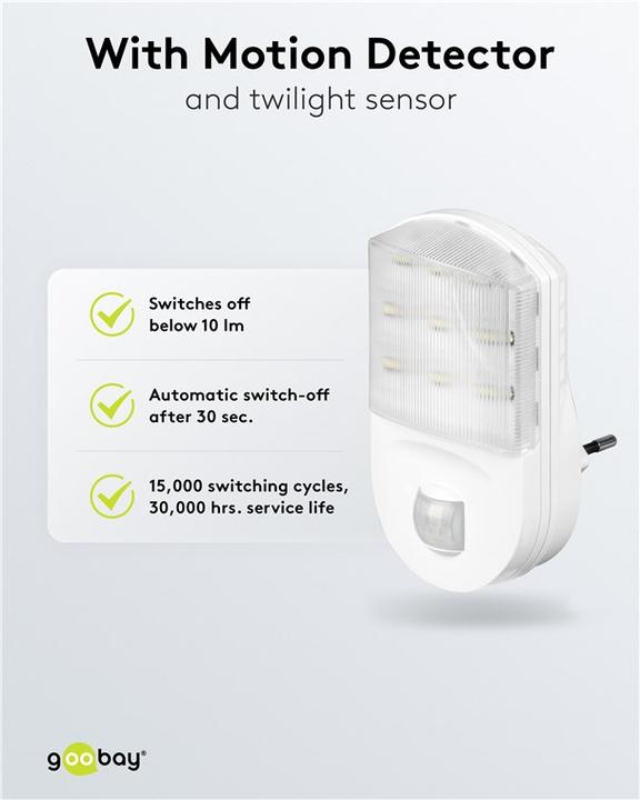 Produktbild Goobay LED-Nachtlicht mit Bewegungsmelder