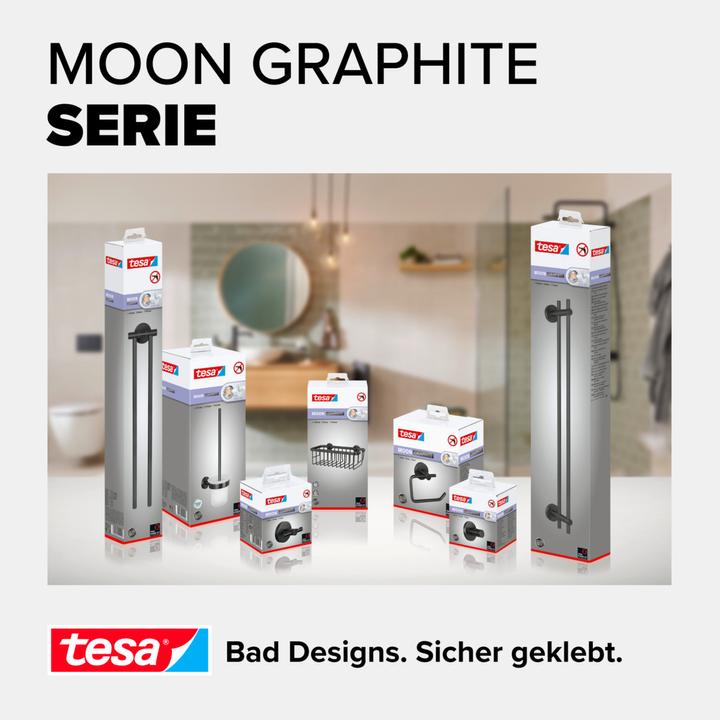 Produktbild tesa ® MOON Doppel-Handtuchstange in Graphite