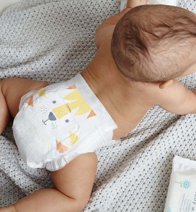 Actual product image Kit & Kin Nappies (Size 3, Monthly box, 136 Piece)