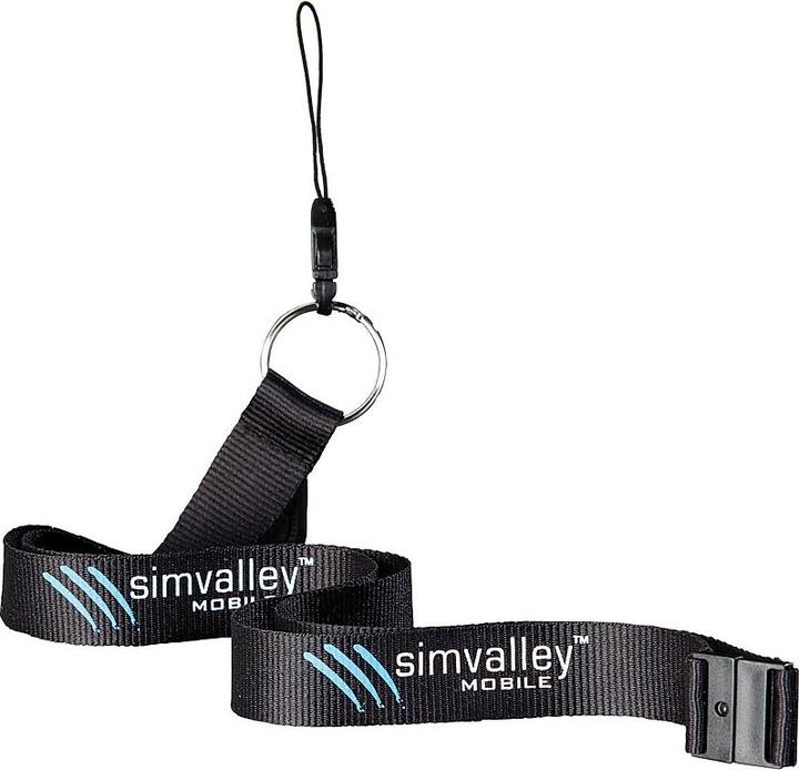 Simvalley Dragonne/lanyard avec point de séparation pour téléphone portable
