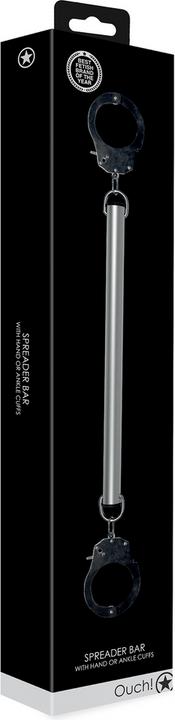 Produktbild Ouch! Spreader Bar with Hand or Ankle Cuffs - Silver