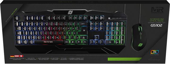 Actual product image MediaRange Gaming Series Set Keyboard + Mouse QWERTY sw (DE, Cable)