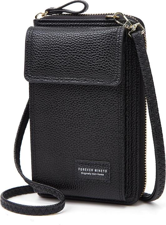 Cover-Discount Umhänge Brieftasche mit Smartphone Fach schwarz