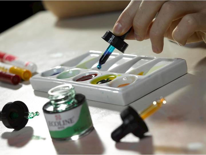 Produktbild Talens Ecoline Set (Magenta, Black, Sky Blue, Zitronengelb, Green, 150 ml)