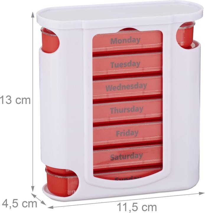 Image du produit Relaxdays Pilulier 7 jours 4 compartiments