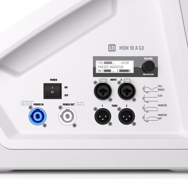 Actual product image LD Systems MON 10 A G3 W - 10" active coaxial stage monitor, white (Active)