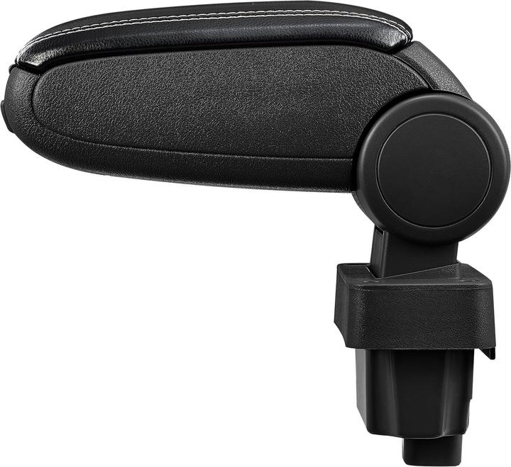 Actual product image Pro-Tec Centre armrest BMW E36 with storage compartment imitation leather black white stitching