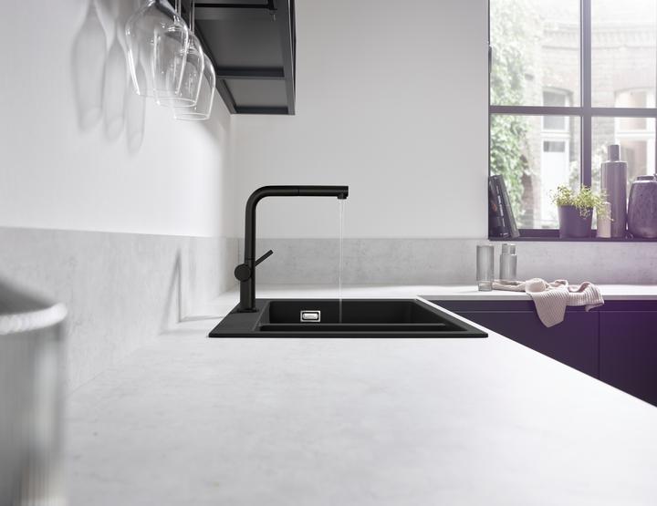 Produktbild hansgrohe HG Einhebel-Spültischmischer 240 TALIS M Ausziehauslauf mattschwarz