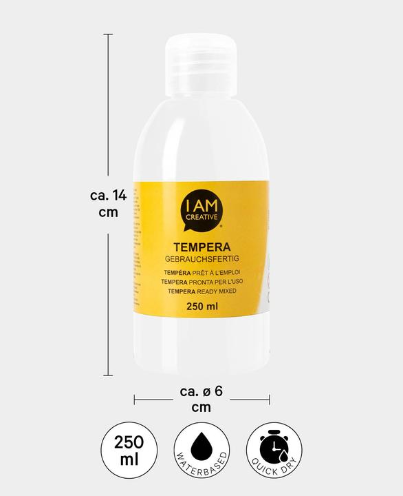 Immagine prodotto I Am Creative Tempera, pittura a tempera a base d'acqua, 250 ml (Bianco, 250 ml)