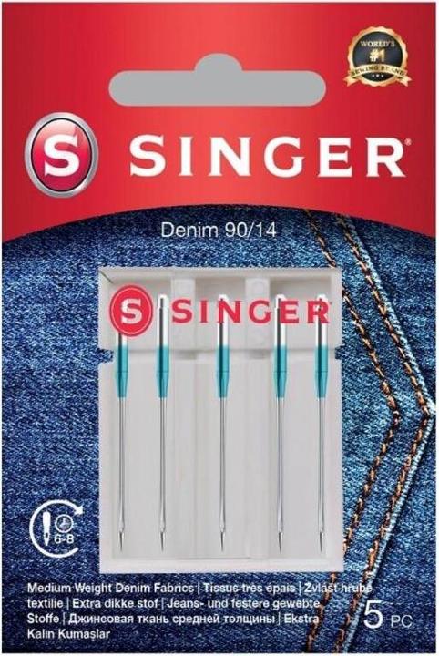 Produktbild Singer DENIM Nähmaschinennadel, 90/14, 5er Pack
