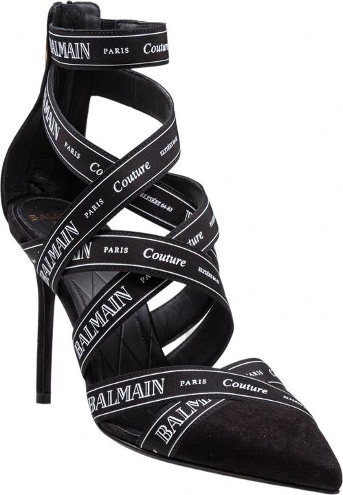 Image du produit Balmain ribbon suede pump couture sandal (37)