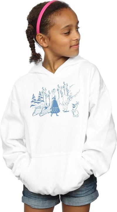 Image du produit Disney - Sweat à capuche FROZEN ANNA SVEN AND OLAF - Fille (140, 146)