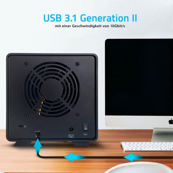 Actual product image Fantec MB-X4U31 4x 3.5 Enclosure (3.5")