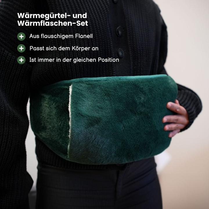 Actual product image Hermex Warming belt and hot water bottle set Hand warmer Belly warmer Hot water bottle (0.80 l)