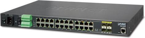 Produktbild Planet Industrial L2 Gigabit Managed Switch 24 Gigabit port 4 Shared SFP slots Rackmount (24 Ports)