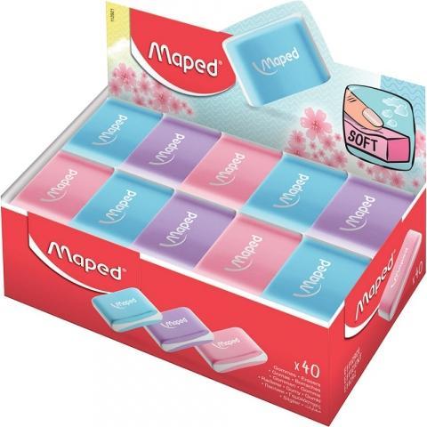 Actual product image Maped Eraser Essentials Soft, small format with smileys, assorted colours