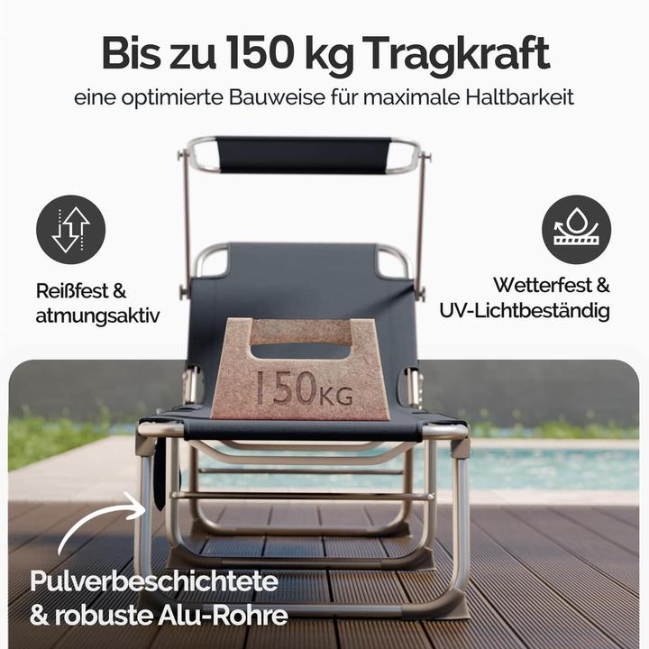 Actual product image Casaria Sun lounger (190 cm)