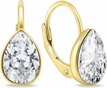 Image du produit Brilio Silver - Boucles d'oreilles originales plaquées or avec zircons EA671Y
